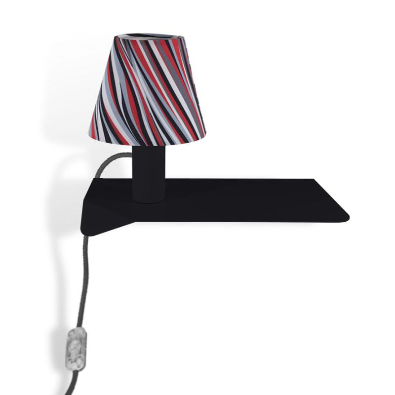 COMBO AUDREY APPLIQUE MENSOLA IN METALLO 8 COLORI CON ORIGINALI PARALUMI A FANTASIA LAMPADINA INCLUSA 4,5W Filotto News - Crista