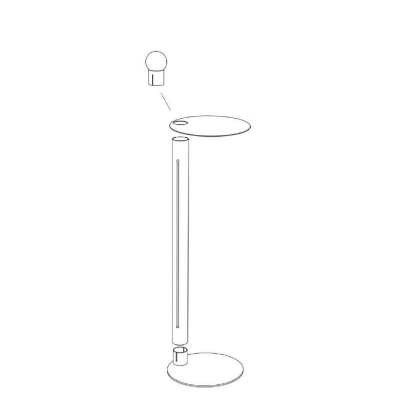 ROCCO PLUG PIANTANA CON TAVOLINO IN METALLO 8 COLORI ALTEZZA CM 82 CON LAMPADINA INCLUSA DA 7W Filotto News - Cristalensi Shop O