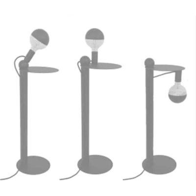 ROCCO PLUG PIANTANA CON TAVOLINO IN METALLO 8 COLORI ALTEZZA CM 82 CON LAMPADINA INCLUSA DA 7W Filotto News - Cristalensi Shop O