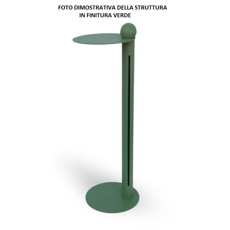 ROCCO PLUG PIANTANA CON TAVOLINO IN METALLO 8 COLORI ALTEZZA CM 82 CON LAMPADINA INCLUSA DA 7W Filotto News - Cristalensi Shop O