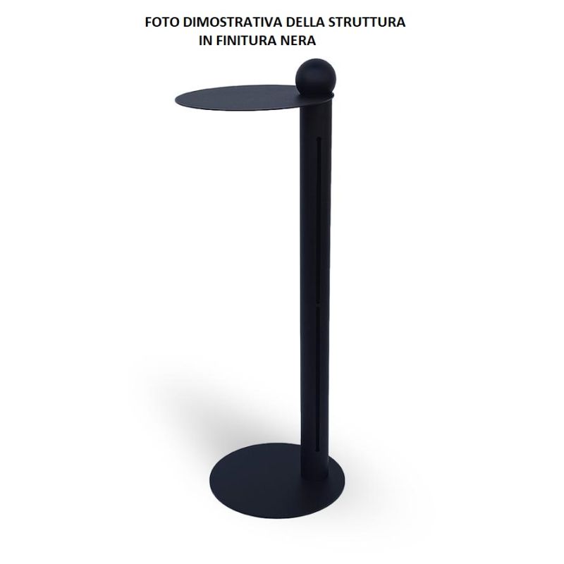 ROCCO PLUG PIANTANA CON TAVOLINO IN METALLO 8 COLORI ALTEZZA CM 82 CON LAMPADINA INCLUSA DA 7W Filotto News - Cristalensi Shop O