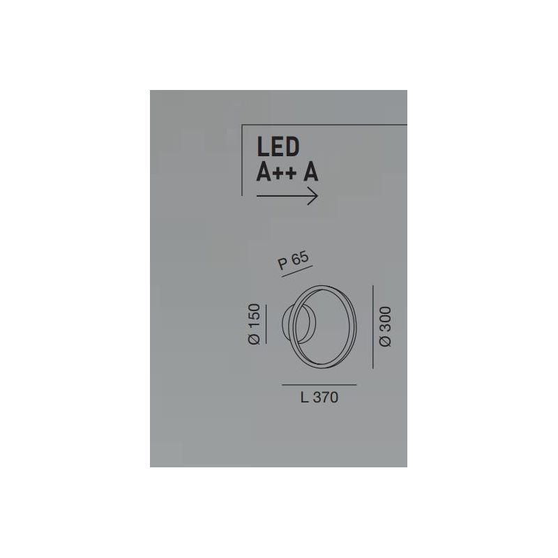 3508-21 GIOTTO APPLIQUE MODERNA AD ANELLO CON LED INTEGRATO 18W BIANCA O NERA DIMMERABILE Fabas Luce - Cristalensi Shop Online