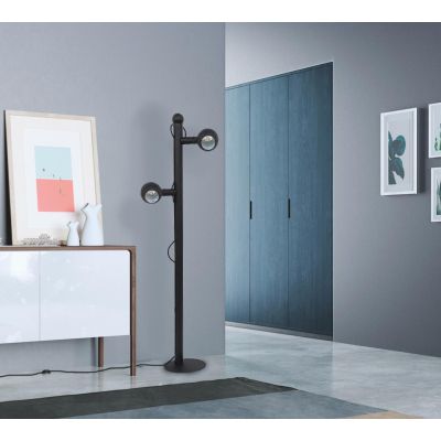 ROCCO XXL CAT PIANTANA 2 LUCI IN METALLO 8 COLORI ALTEZZA CM 157 CON LAMPADINE INCLUSE DA 7W CON CATENARIA MAGNETICA Filotto New