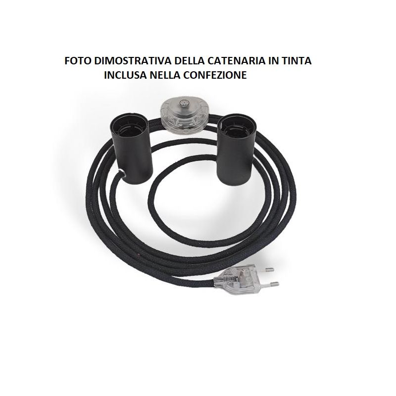 ROCCO XXL CAT PIANTANA 2 LUCI IN METALLO 8 COLORI ALTEZZA CM 157 CON LAMPADINE INCLUSE DA 7W CON CATENARIA MAGNETICA Filotto New