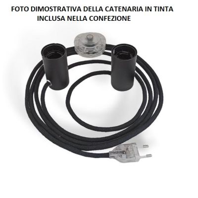 ROCCO XXL CAT PIANTANA 2 LUCI IN METALLO 8 COLORI ALTEZZA CM 157 CON LAMPADINE INCLUSE DA 7W CON CATENARIA MAGNETICA Filotto New