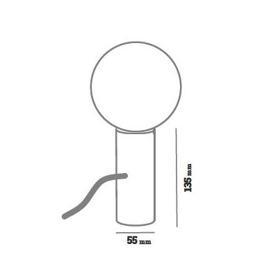 UGO PUNCTO PICCOLO LUMETTO ORIGINALE IN METALLO 8 COLORI ALTEZZA CM 13.5 CON LAMPADINA INCLUSA DA 4.5W Filotto News - Cristalens