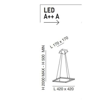 3394-40 BARD SOSPENSIONE MODERNA DI FORMA QUADRATA LED 39W BIANCO ORO ANTRACITE DELLA FABAS LUCE Fabas Luce - Cristalensi Shop O