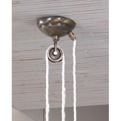 2223.1 SALISCENDI IN STILE RUSTICO IN TERRACOTTA TRAFORATA BIANCA DIAMETRO CM 30MADE IN ITALY CRISTALENSI CERAMICA - Cristalensi