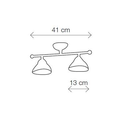 2234.2 PLAFONIERA LINEARE IN OTTONE CON DIFFUSORI IN TERRACOTTA BIANCA TRAFORATA MADE IN ITALY STILE RUSTICO CRISTALENSI CERAMIC