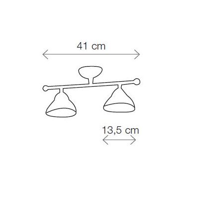 2235.2 PLAFONIERA LINEARE IN OTTONE CON DIFFUSORI IN TERRACOTTA BIANCA TRAFORATA MADE IN ITALY STILE RUSTICO CRISTALENSI CERAMIC