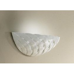 2236.A APPLIQUE A VASCHETTA INTRECCIATA IN TERRACOTTA BIANCA TRAFORATA MADE IN ITALY RUSTICA CRISTALENSI CERAMICA - Cristalensi