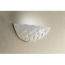 2236.A APPLIQUE A VASCHETTA INTRECCIATA IN TERRACOTTA BIANCA TRAFORATA MADE IN ITALY RUSTICA CRISTALENSI CERAMICA - Cristalensi 2