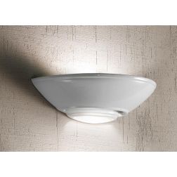 2241 APPLIQUE CLASSICA A VASCHETTA DIAMETRO CM 36 IN TERRACOTTA BIANCA LUCIDA MADE IN ITALY CRISTALENSI CERAMICA - Cristalensi S