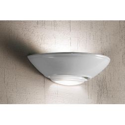 2241 APPLIQUE CLASSICA A VASCHETTA DIAMETRO CM 36 IN TERRACOTTA BIANCA LUCIDA MADE IN ITALY CRISTALENSI CERAMICA - Cristalensi S 2