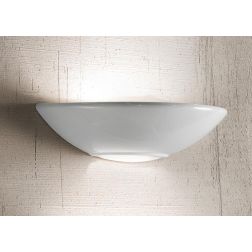 2242 APPLIQUE CLASSICA A VASCHETTA DIAMETRO CM 35 IN TERRACOTTA BIANCA LUCIDA MADE IN ITALY CRISTALENSI CERAMICA - Cristalensi S