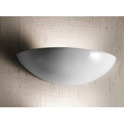 2239.1 APPLIQUE CLASSICA LISCIA A VASCHETTA DIAMETRO CM 39 IN TERRACOTTA BIANCA LUCIDA MADE IN ITALY CRISTALENSI CERAMICA - Cris