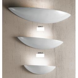 2244 APPLIQUE A VASCHETTA TRE MISURE IN TERRACOTTA BIANCA LUCIDA CLASSICA MADE IN ITALY CRISTALENSI CERAMICA - Cristalensi Shop 