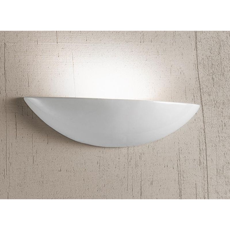 2244 APPLIQUE A VASCHETTA TRE MISURE IN TERRACOTTA BIANCA LUCIDA CLASSICA MADE IN ITALY CRISTALENSI CERAMICA - Cristalensi Shop 