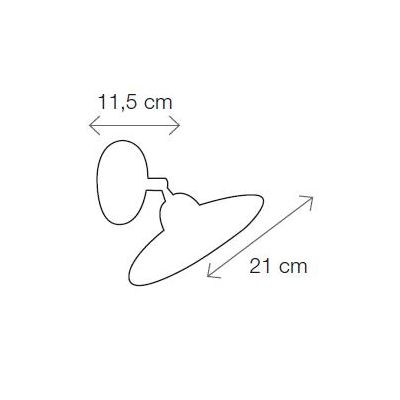 2251.A APPLIQUE SPOT D21 CM IN TERRACOTTA BIANCA PLISSETTATA CON CRISTALLI E DETTAGLI CROMO MADE IN ITALY CRISTALENSI CERAMICA -