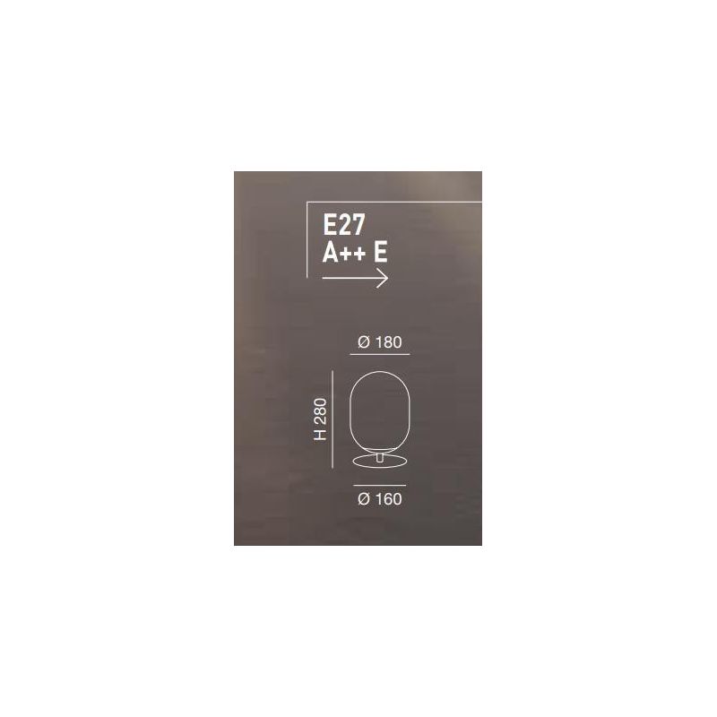 3519-30 INFINITY LAMPADA DA TAVOLO O ABAT-JOUR MODERNA IN VETRO SOFFIATO FUME DI FABAS LUCE Fabas Luce - Cristalensi Shop Online