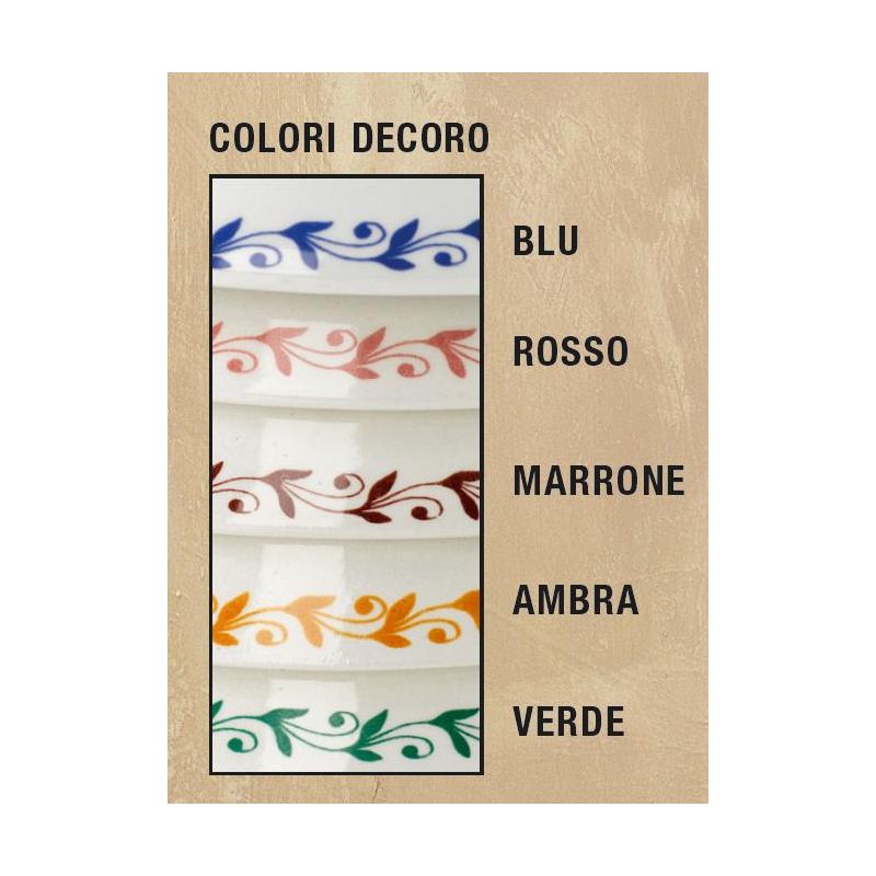 2017.4 SOSPENSIONE SINGOLA D18 CM IN TERRACOTTA BIANCA TRAFORATA CON DECORI IN 5 COLORI MADE IN ITALY CRISTALENSI CERAMICA - Cri