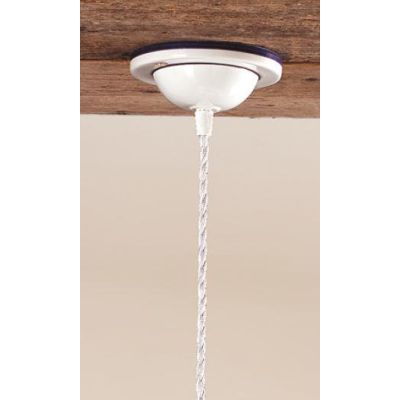 2115.A SOSPENSIONE SINGOLA 3 MISURE IN TERRACOTTA BIANCA SMERLATA CON FILO DECORATO IN 5 COLORI MADE IN ITALY CRISTALENSI CERAMI