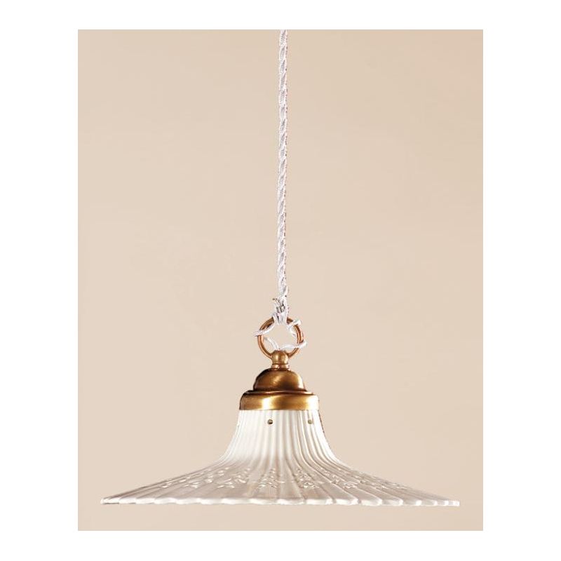 2116 SOSPENSIONE SINGOLA 2 MISURE IN TERRACOTTA BIANCA LAVORATA E TRAFORATA MADE IN ITALY CRISTALENSI CERAMICA - Cristalensi Sho