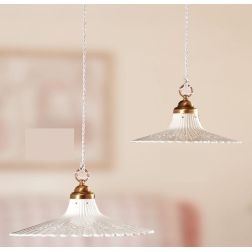 2116 SOSPENSIONE SINGOLA 2 MISURE IN TERRACOTTA BIANCA LAVORATA E TRAFORATA MADE IN ITALY CRISTALENSI CERAMICA - Cristalensi Sho