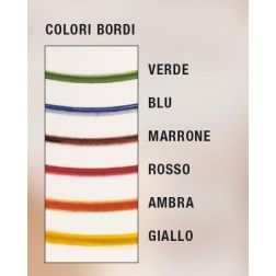 2021.2 PLAFONIERA D28 CM CLASSICA IN TERRACOTTA BIANCA LUCIDA CON BORDO COLORATO MADE IN ITALY CRISTALENSI CERAMICA - Cristalens 2