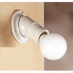 2021.4 MINI SPOT OBLIQUO D11 CM IN TERRACOTTA BIANCA LUCIDA CON BORDO COLORATO MADE IN ITALY CRISTALENSI CERAMICA - Cristalensi