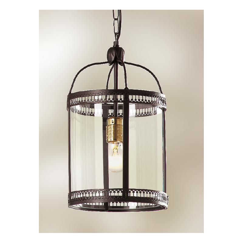 2053.1 LAMPADA DA PARETE VINTAGE IN FERRO COLOR RUGGINE CON DIFFUSORE IN VETRO D20 CM MADE IN ITALY CRISTALENSI CERAMICA - Crist