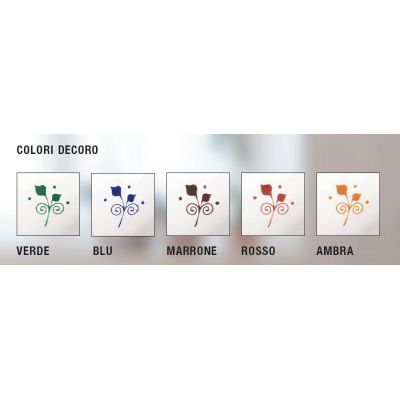 2215.4 PLAFONIERA 4 LUCI IN METALLO NERO CON DIFFUSORI IN TERRACOTTA BIANCA CON DECORI FLOREALI MADE IN ITALY CRISTALENSI CERAMI