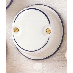 23 SCATOLA DI DERIVAZIONE CHIUSA IN CERAMICA BIANCA CON DECORAZIONI IN 7 VARIANTI COLORE MADE IN ITALY CRISTALENSI CERAMICA - Cr 2