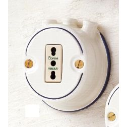 24 BIPRESA CON PIPE IN CERAMICA BIANCA CON DECORAZIONI IN 7 VARIANTI COLORE MADE IN ITALY CRISTALENSI CERAMICA - Cristalensi Sho 2