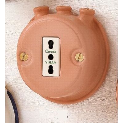 28 BIPRESA CON PIPE IN TERRACOTTA PER IMPIANTI ELETTRICI ESTERNI MADE IN ITALY CRISTALENSI CERAMICA - Cristalensi Shop Online