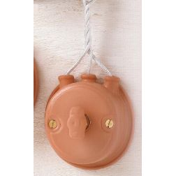 29 INTERRUTTORE A FARFALLA CON PIPE IN TERRACOTTA PER IMPIANTI ELETTRICI ESTERNI MADE IN ITALY CRISTALENSI CERAMICA - Cristalens 2