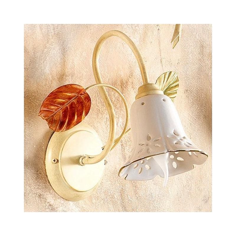 2206.A APPLIQUE AVORIO CON PARALUME IN CERAMICA TRAFORATA STILE RUSTICO MADE IN ITALY CRISTALENSI CERAMICA - Cristalensi Shop On