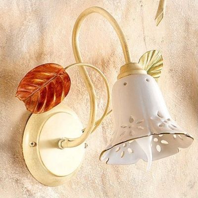 2206.A APPLIQUE AVORIO CON PARALUME IN CERAMICA TRAFORATA STILE RUSTICO MADE IN ITALY CRISTALENSI CERAMICA - Cristalensi Shop On