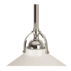 2221.A APPLIQUE MODERNA IN METALLO FINITURA CROMO CON PIATTO IN CERAMICA BIANCA LUCIDA MADE IN ITALY CRISTALENSI CERAMICA - Cris 2