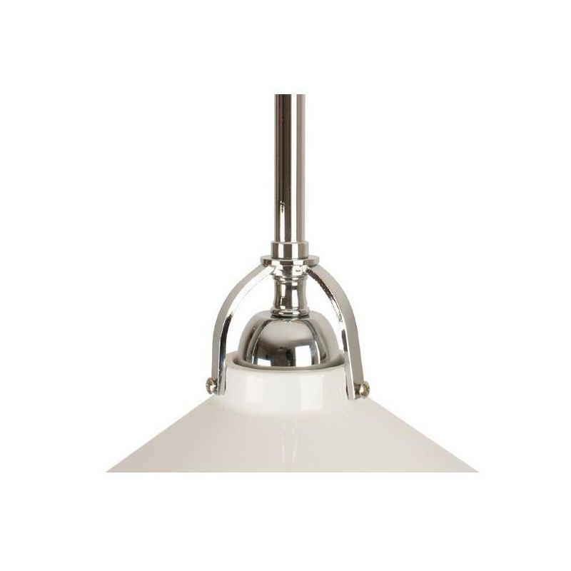 2221.A APPLIQUE MODERNA IN METALLO FINITURA CROMO CON PIATTO IN CERAMICA BIANCA LUCIDA MADE IN ITALY CRISTALENSI CERAMICA - Cris