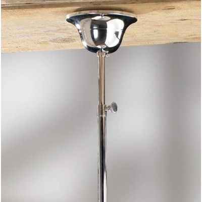 2221.1 SOSPENSIONE MODERNA IN METALLO FINITURA CROMO CON PIATTO IN CERAMICA BIANCA LUCIDA MADE IN ITALY CRISTALENSI CERAMICA - C