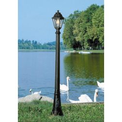 ARTU-ANNA LAMPIONE IN RESINA NERA CON LANTERNA ALTEZZA 182 CM IP55 ECONOMICO FUMAGALLI MADE IN ITALY DARK LIGHT - Cristalensi Sh 2