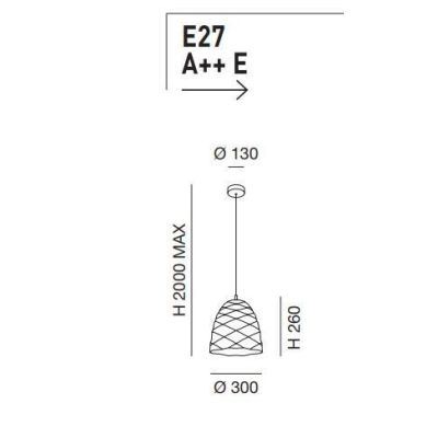 3533-45 DUCHESSA LAMPADA A SOSPENSIONE MODERNA A CAMPANA BIANCA DIAMETRO CM 30 DI FABAS LUCE Fabas Luce - Cristalensi Shop Onlin