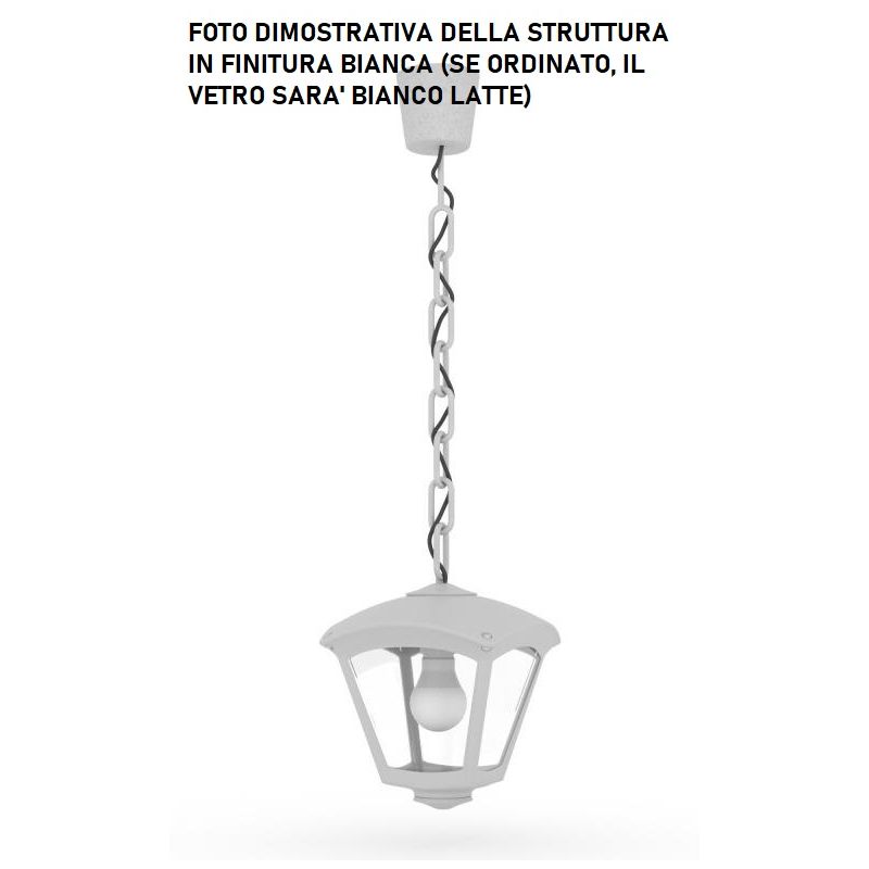 SICAR-ROBY SOSPENSIONE IN RESINA 3 COLORI IP55 VETRO OPALE MADE IN ITALY FUMAGALLI DARK LIGHT - Cristalensi Shop Online