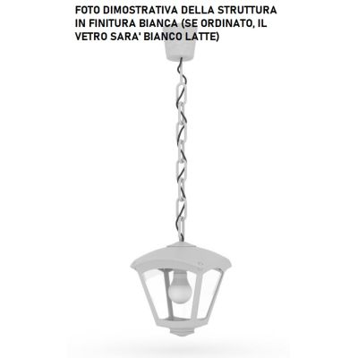 SICAR-ROBY SOSPENSIONE IN RESINA 3 COLORI IP55 VETRO OPALE MADE IN ITALY FUMAGALLI DARK LIGHT - Cristalensi Shop Online