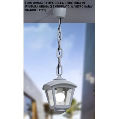 SICAR-ROBY SOSPENSIONE IN RESINA 3 COLORI IP55 VETRO OPALE MADE IN ITALY FUMAGALLI DARK LIGHT - Cristalensi Shop Online