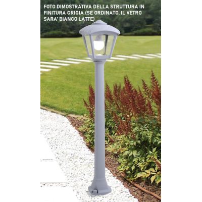 GIAFFA-ROBY PALO IN RESINA ALTEZZA CM 94 3 COLORI IP55 VETRO OPALE MADE IN ITALY FUMAGALLI DARK LIGHT - Cristalensi Shop Online