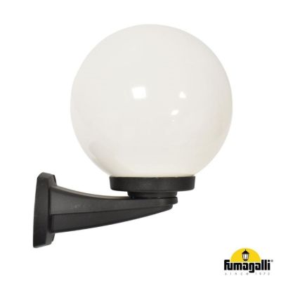 NARDO G250 APPLIQUE IN RESINA BIANCA O NERA CON SFERA D25 CM BIANCO LATTE IP55 MADE IN ITALY DARK LIGHT - Cristalensi Shop Onlin