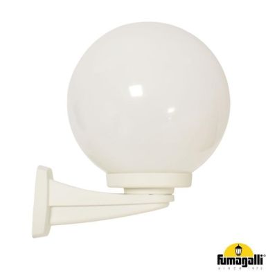 NARDO G250 APPLIQUE IN RESINA BIANCA O NERA CON SFERA D25 CM BIANCO LATTE IP55 MADE IN ITALY DARK LIGHT - Cristalensi Shop Onlin