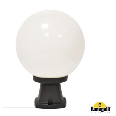 DISMA G250 PALETTO ALTEZZA 35 CM IN RESINA BIANCA O NERA CON SFERA BIANCO LATTE IP55 MADE IN ITALY DARK LIGHT - Cristalensi Shop